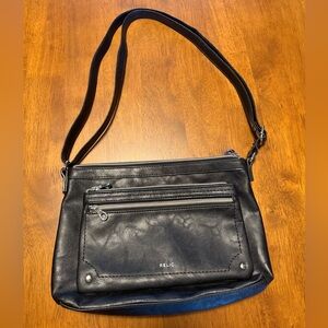 Relic by Fossil Women’s Evie East West Black Faux Leather Crossbody Bag